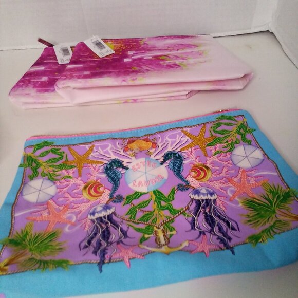 Cosmetic Make-Up Bags Lot of 7 Zipper Pouch Clinique Estee Lauder - Picture 9 of 12